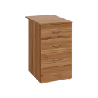 BKC 2 - 75 kontejner přístavný, 4-zásuvkový, deska 25 mm, centrální zámek, 750x430x560, ořech světlý